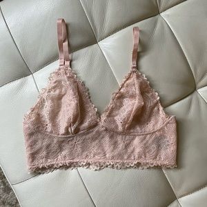 Free press lace bralette size small pink nude beige bra